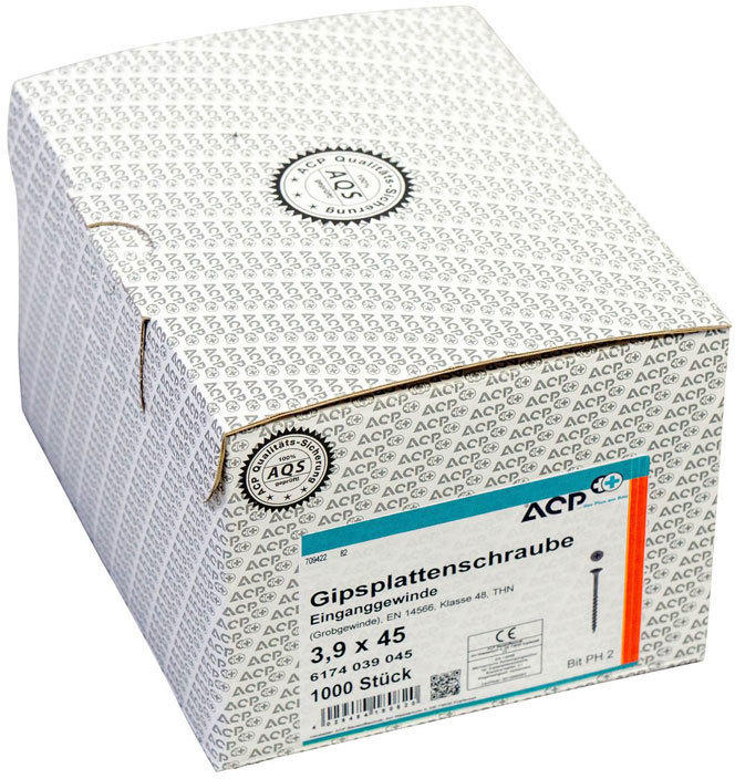 Schnellbauschrauben 3,9x45 mm, 1000 Stk 3.9 | 45