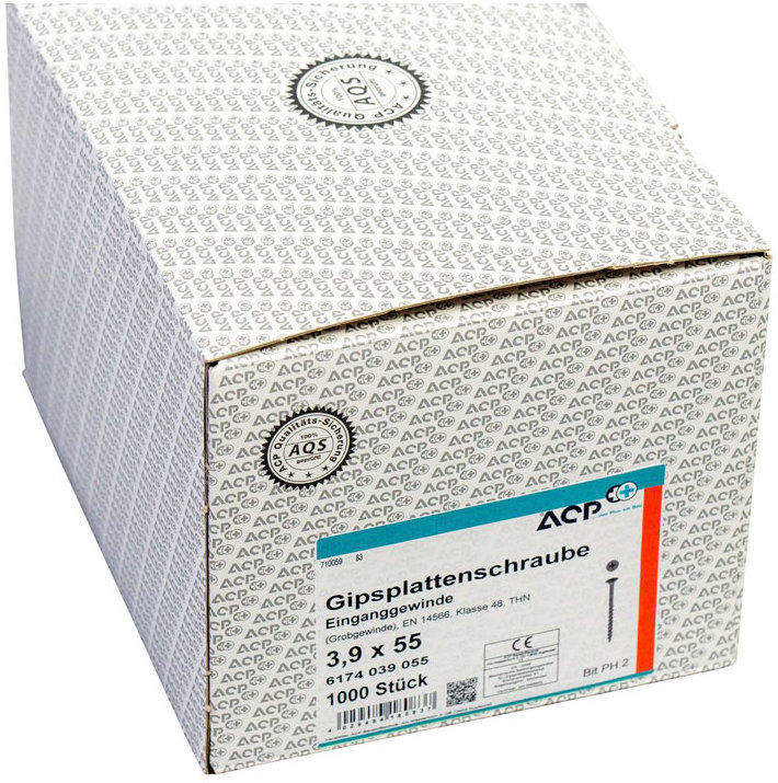 Schnellbauschrauben 3,9x55 mm, 1000 Stk 3.9 | 55