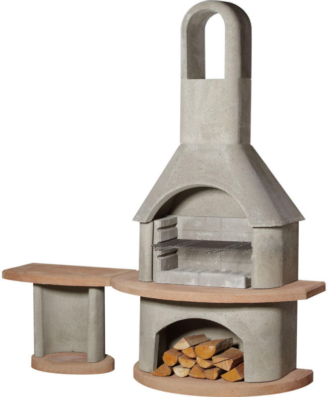 Gartengrillkamin „Carmen“, mit Tisch