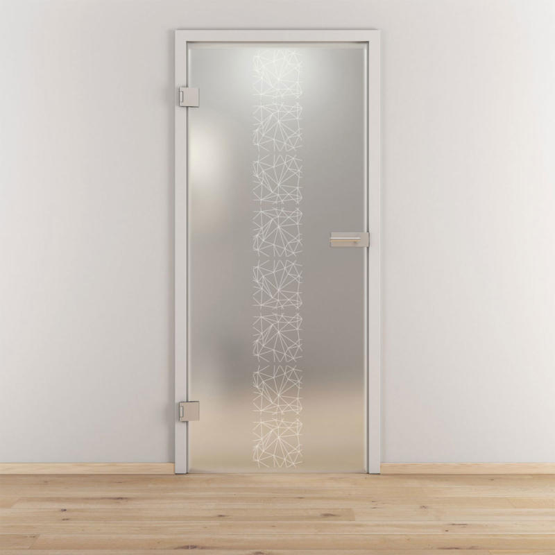 Glasdrehtür „NOVA 504“, mattiert, 95,9x197,2cm , Links 95,9 cm | links
