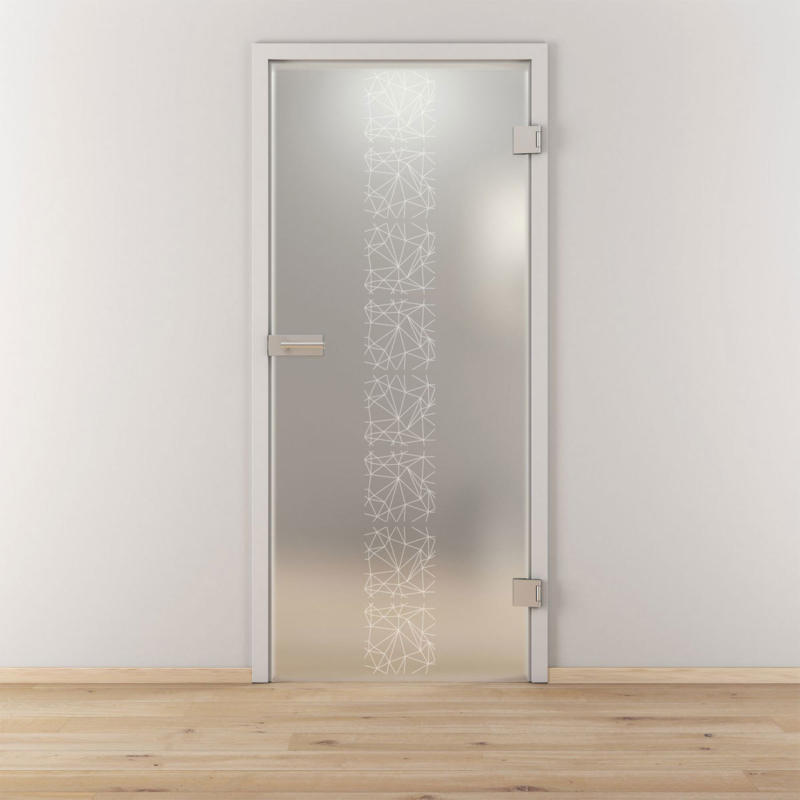 Glasdrehtür „NOVA 504“, mattiert, 95,9x197,2 cm, Rechts 95,9 cm | rechts