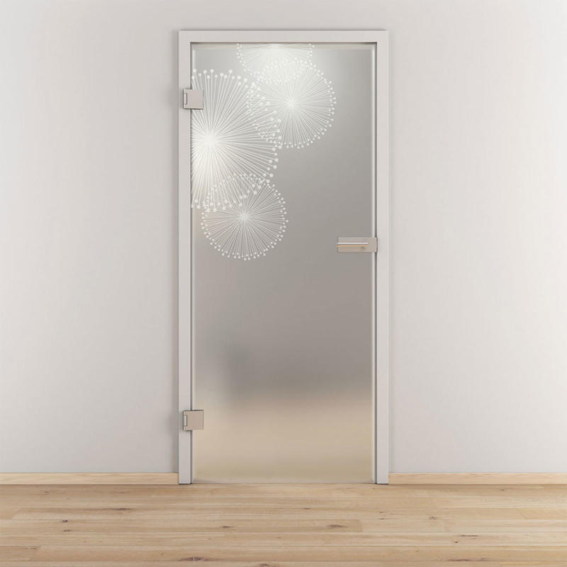 Glasdrehtür „NOVA 507“, mattiert, 95,9x197,2cm , Links 95,9 cm | links