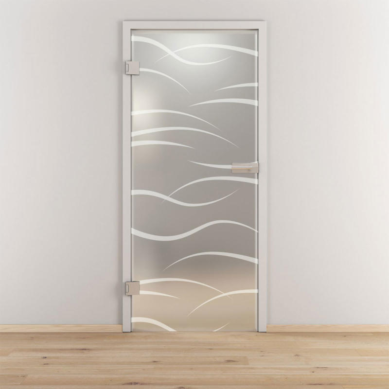 Glasdrehtür „NOVA 540“, mattiert, 95,9x197,2cm , Links 95,9 cm | links