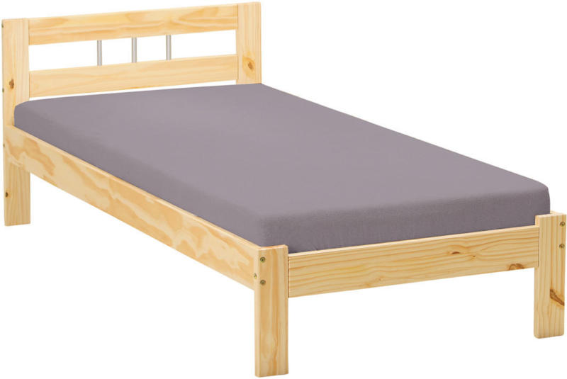 Bett „Jana“, Natur lackiert, 96x72x205 cm