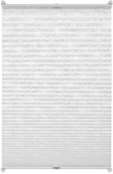 EASYFIX Plissee Ausbrenner-Stoff mit 2 Bedienschienen, ohne Bohren, 50x130 cm, Flower weiß 50x130