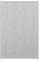 EASYFIX Plissee Dekor mit 2 Bedienschienen, ohne Bohren, 90x130 cm, Curl grau 90x130