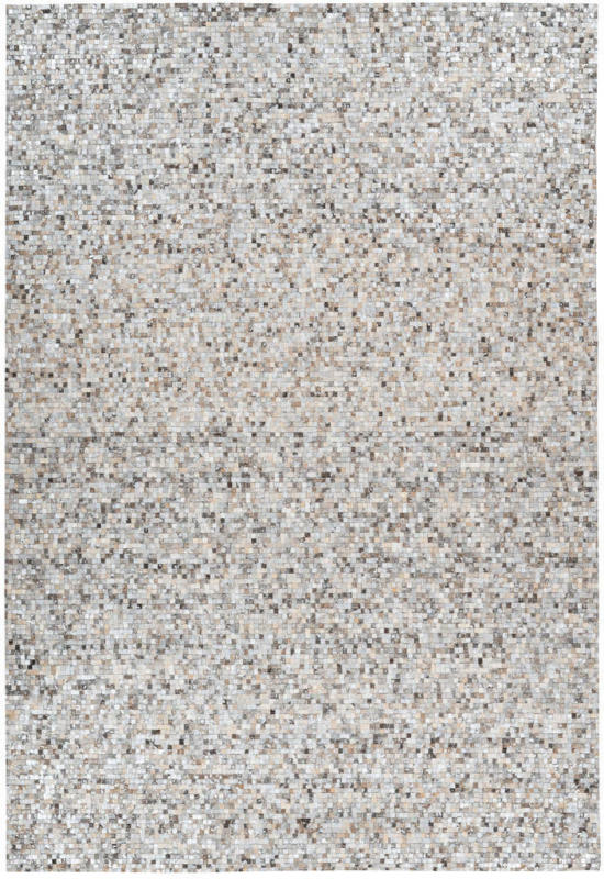 Lederteppich „Finish 100“, grau/silber 80x150 cm