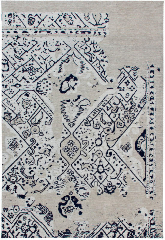 Flachflorteppich „River 120“, grau/schwarz 80x150 cm