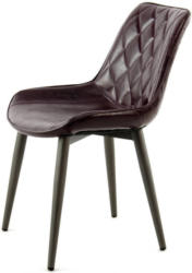 Stuhl „Cecil 110“, 2er-Set, dunkelviolett