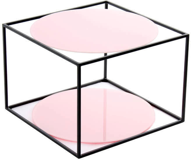 Beistelltisch „Cody 110“, rosa/schwarz
