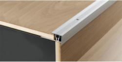 Treppenkantenprofil für Parkett 8-18 mm, Aluminium, Silber