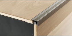 Treppenkantenprofil für 8-18 mm, Aluminium, Edelstahl