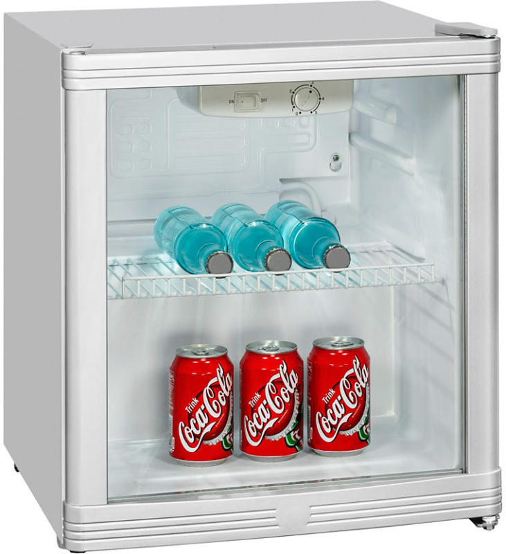 Glastür-Getränke-Kühlbox „KB 01.4-2 G“, weiß weiß