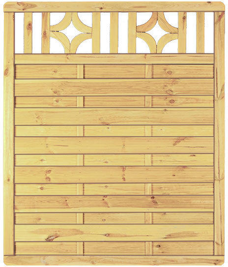 Antikzaun grün 150 x 180 cmRahmen 45/68 mm, Lamellen genutet & geschraubt 150 cm | 180 cm