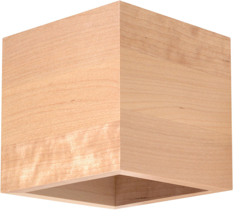 Wandleuchte „Quad“, Holz, beige braun | Holz