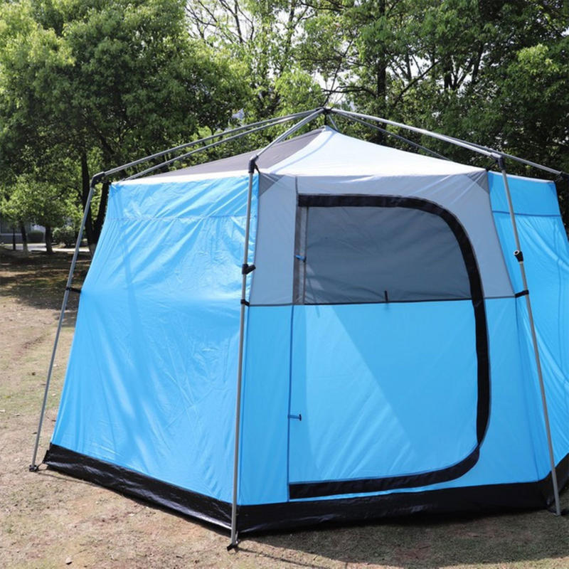 Oktagon-Zelt 8 Personen, Blau