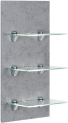 LED-Panel „VIVA“, mit 3 Glasablagen, beton grau