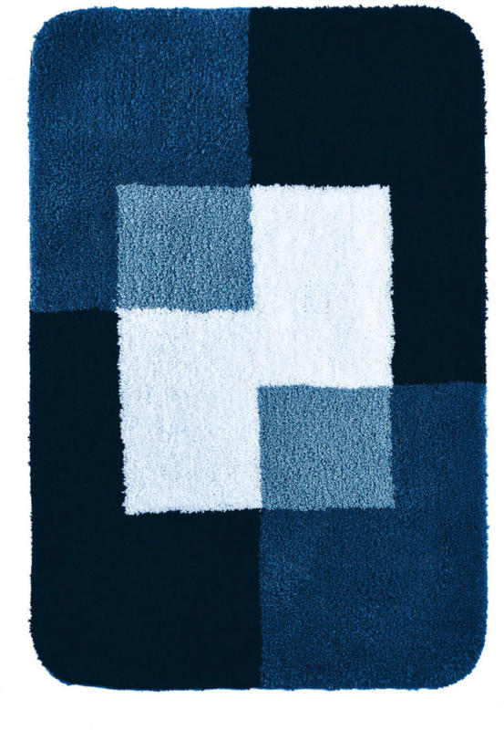 Teppich „Coins“, 60x90 cm, blau, Polyester