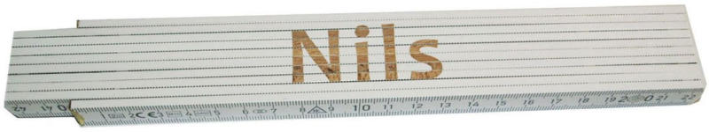 Meterstab „Nils“, 2m, weiß Nils