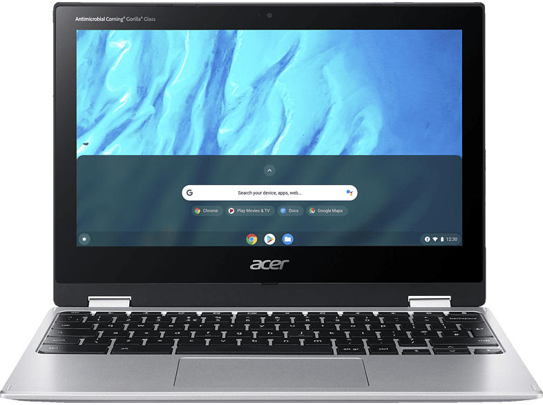ACER Chromebook Spin 311 (CP311-3H-K2RJ), Chromebook mit 11.6 Zoll Display, Cortex A73/A53 Prozessor, 4 GB RAM, 64 GB eMMC, Mali-G72 MP3 GPU, Silber