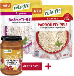 reis-fit 2 Minuten Express-Reis versch. Sorten, jeder 250-g-Beutel