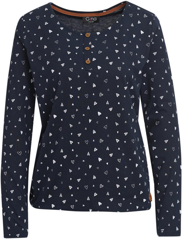 Damen Langarmshirt mit Allover-Print