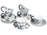 Set Kaffeetassen JUNGLE 12-teilig 6 Personen Porzellan