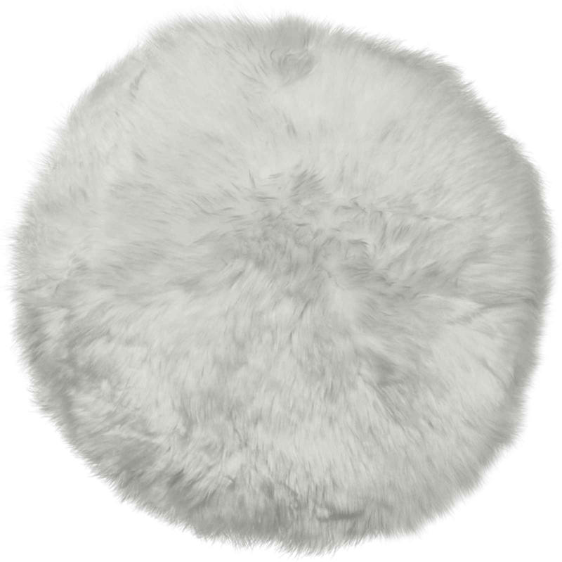 Lammfell Sitzkissen weiss -