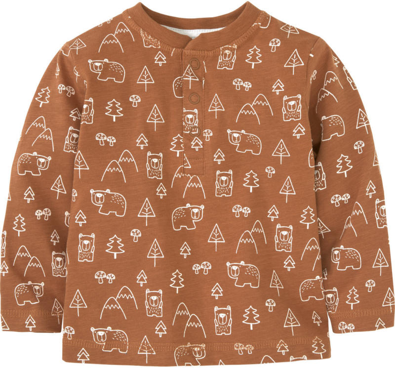 Baby Langarmshirt mit Knopfleiste (Nur online)