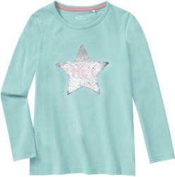Mädchen Langarmshirt mit Wendepailletten