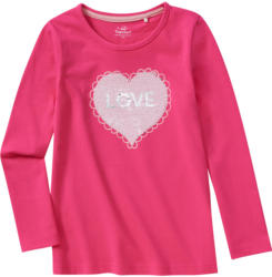 Mädchen Langarmshirt mit Wendepailletten