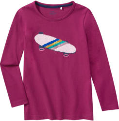 Mädchen Langarmshirt mit Wendepailletten