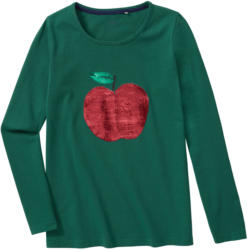 Mädchen Langarmshirt mit Wendepailletten