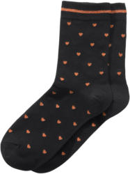 1 Paar Damen Socken mit Herz-Allover