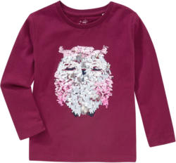Mädchen Langarmshirt mit Eulen-Motiv