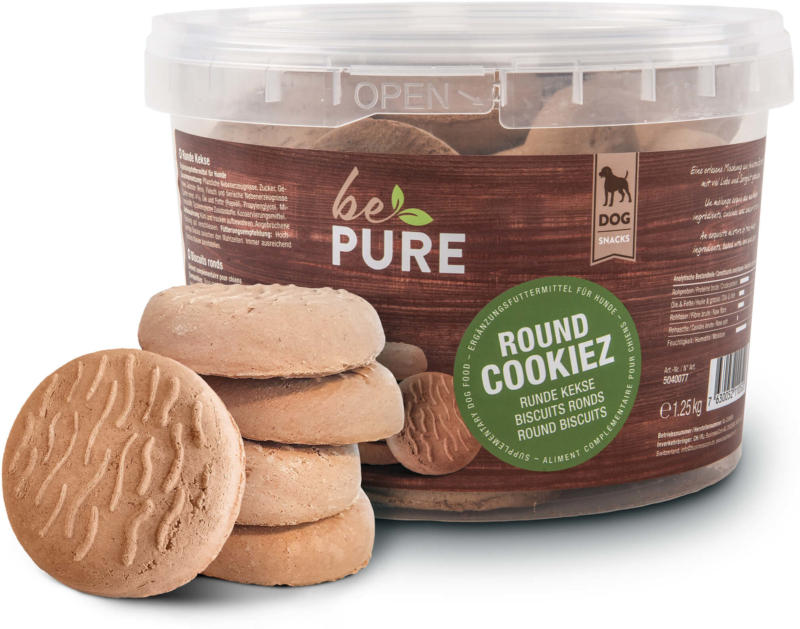 bePure Hundeleckerli Round Cookiez 1.25kg