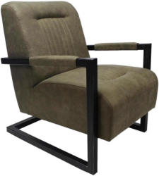 Sessel Austin Lederlook Olivgrün
