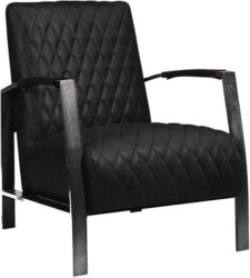 Sessel Jayson Echtleder Schwarz