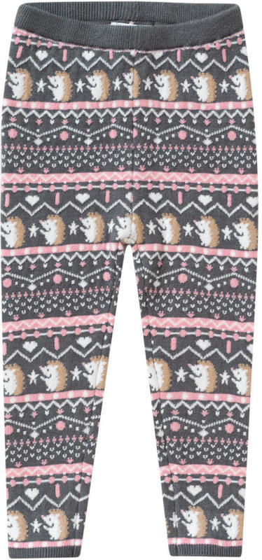 Baby Strickleggings mit Igel-Motiv