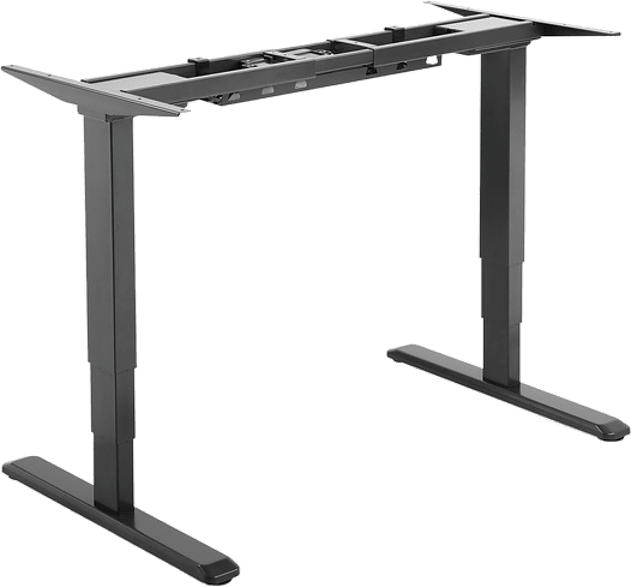 DigitUS Elektrisch Höhenverstellbares Tischgestell, Höhe 62-128cm, Platten bis 200cm, Schwarz; Schreibtischunterbau