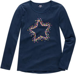 Mädchen Langarmshirt mit Stern-Print