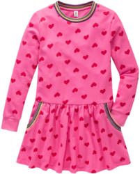 Mädchen Sweatkleid mit Herz-Allover