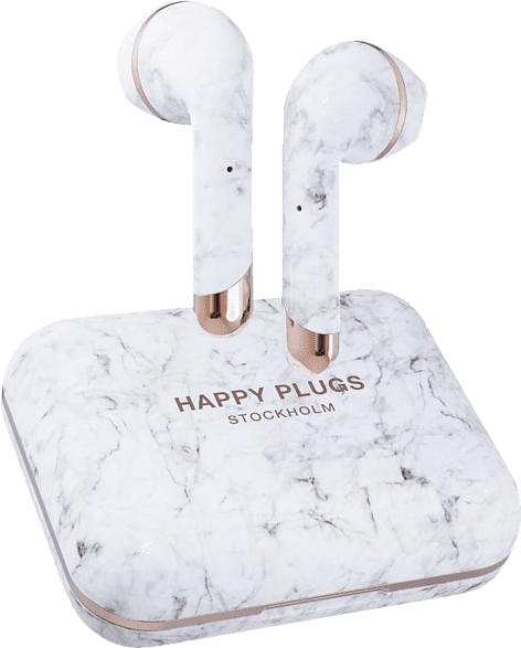 HAPPY PLUGS Air 1 Plus Earbud, In-ear True Wireless Kopfhörer Bluetooth Weiß Marble