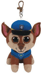 TY Paw Patrol Chase 8,5 cm Schlüsselanhänger, Mehrfarbig