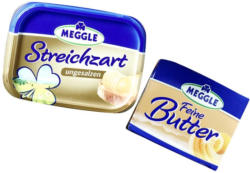 Meggle Feine Butter oder Streichzart versch. Sorten, jede 250-g-Packung