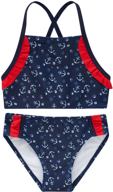 Mädchen Bikini mit Anker-Motiv (Nur online)