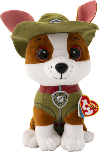 TY Paw Patrol Tracker 24cm Plüschfigur, Mehrfarbig