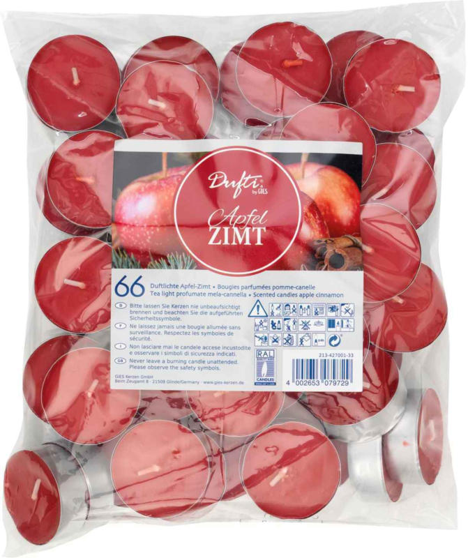 Dufti by Gies Bougies à réchaud parfumées pomme/cannelle -