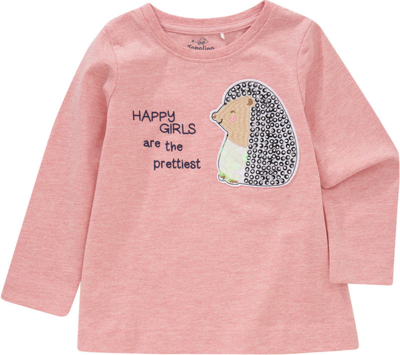 Mädchen Langarmshirt mit Igel-Motiv