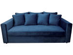 Big Sofa VELLUTO Samt, Stoff blau